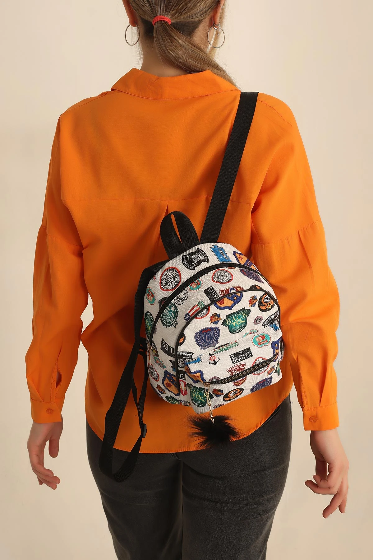 Desenli Mini Boy Sırt Çantası 235879