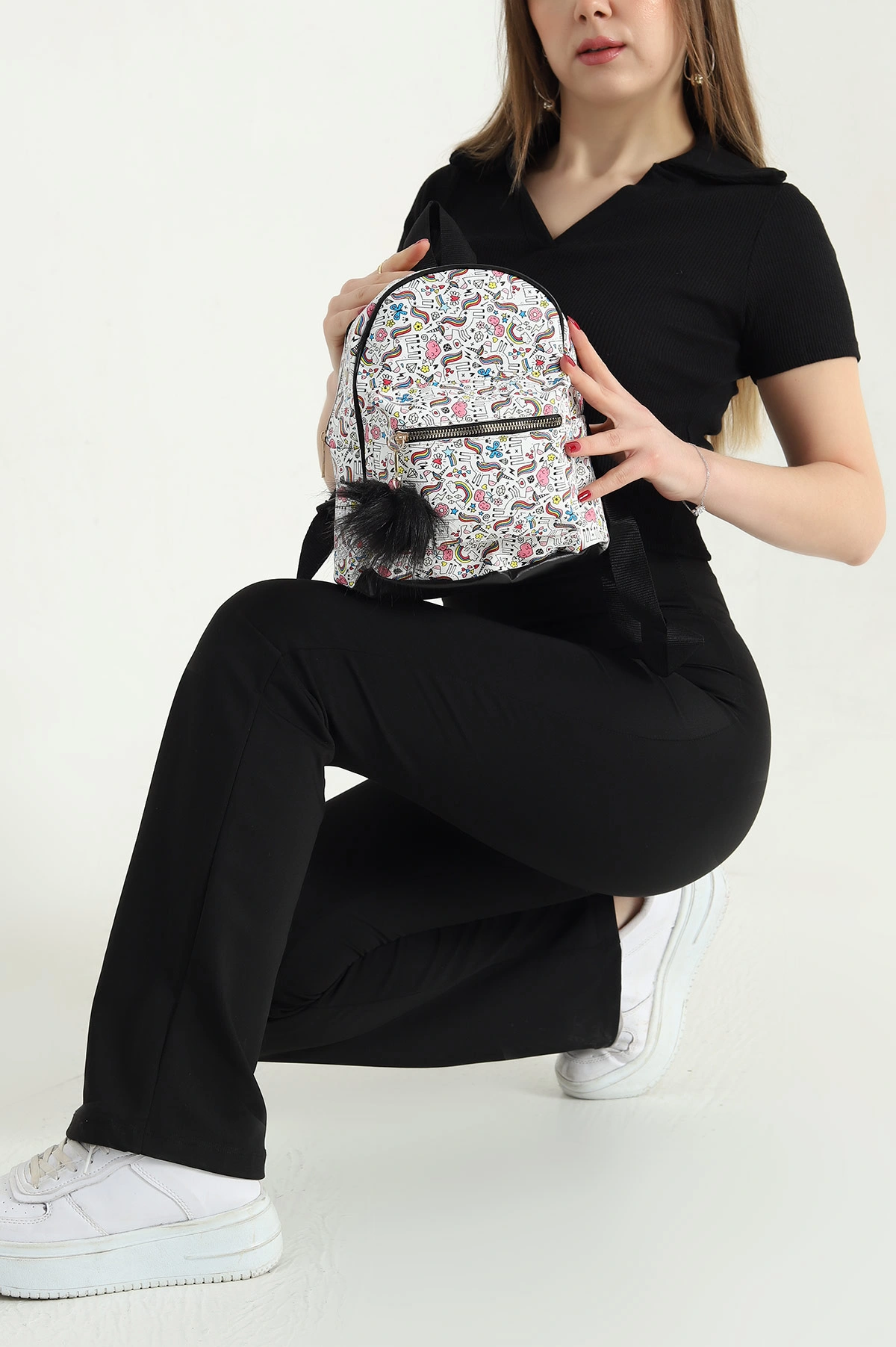 Desenli Mini Boy Sırt Çantası 341430