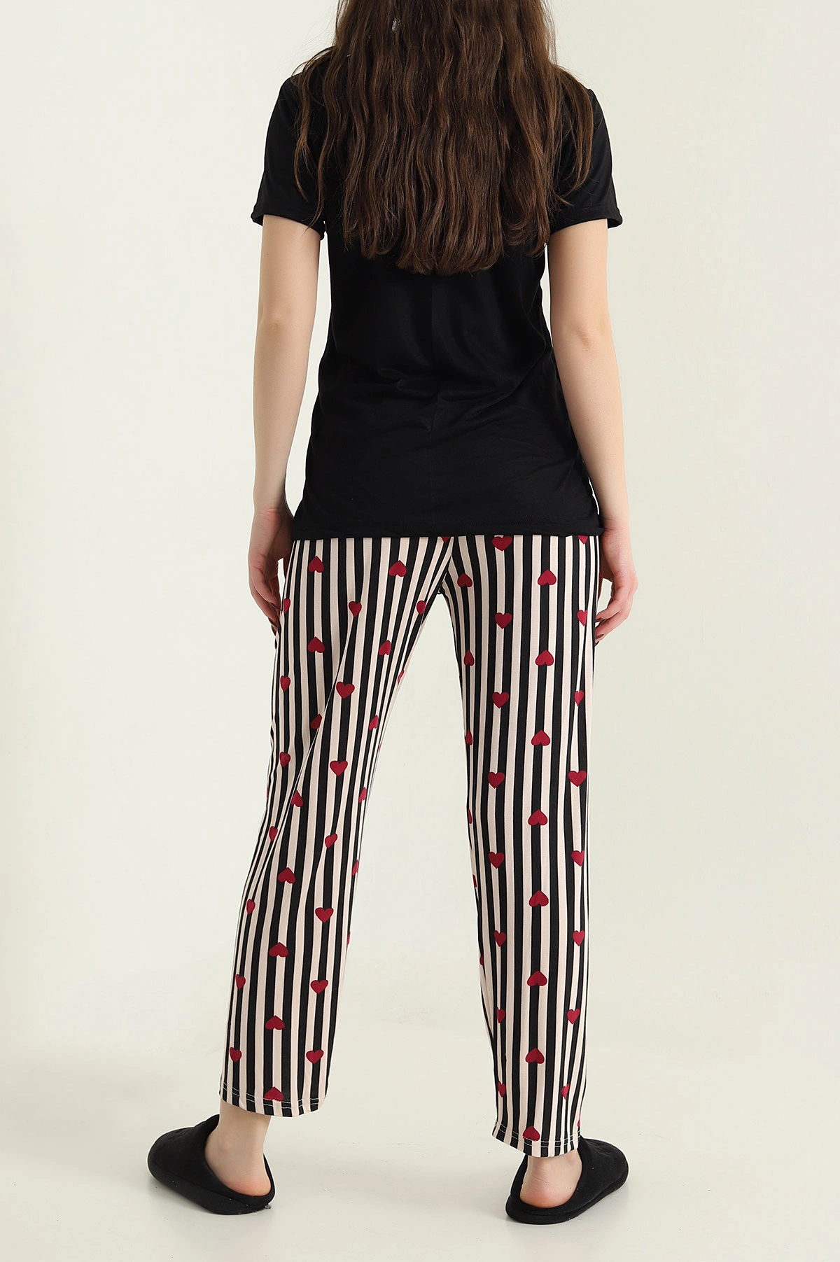 Desenli Stella Viskon Kadın Pijama Takımı 434404