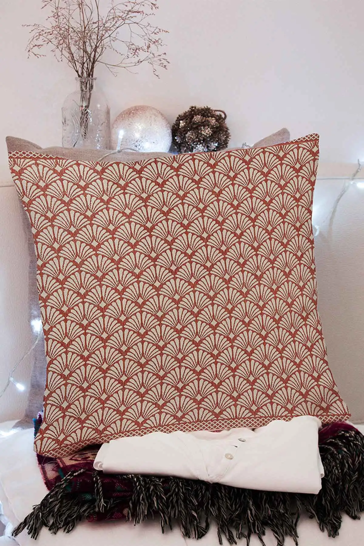 43x43 Dijital Baskılı Fermuarlı Modern Kırlent Kılıfı 308770