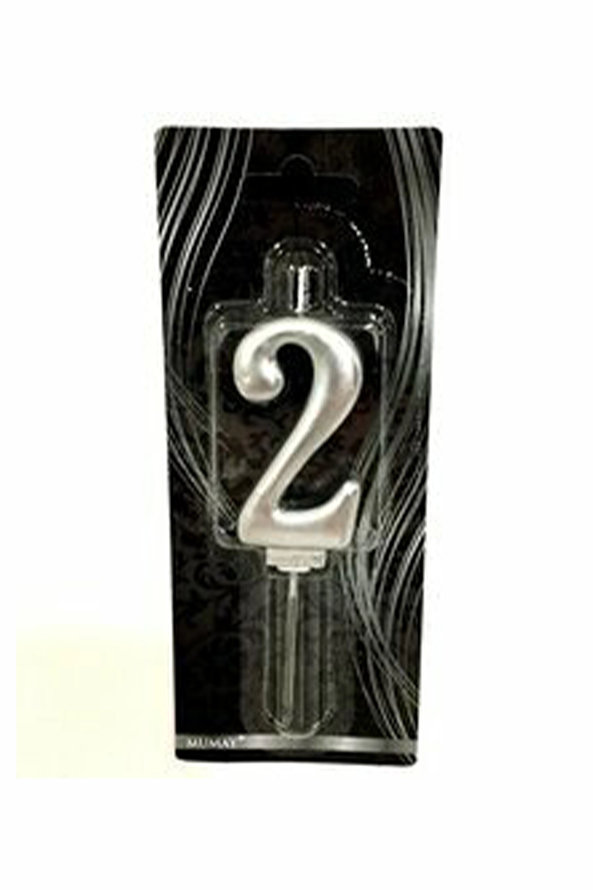 Doğum Günü Parti Mumu Silver / Gümüş 2 Rakamı 300584