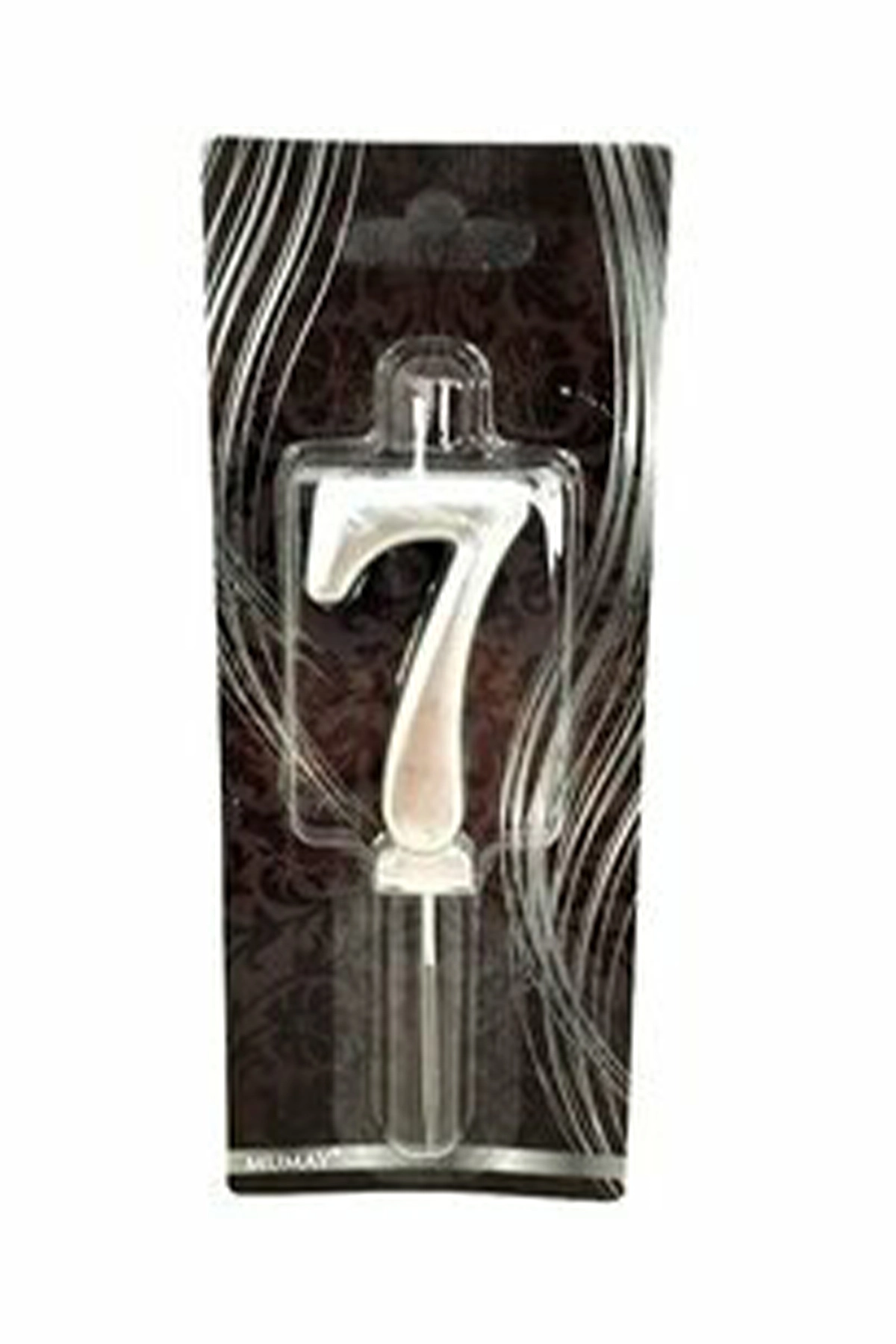 Doğum Günü Parti Mumu Silver / Gümüş 7 Rakamı 300589