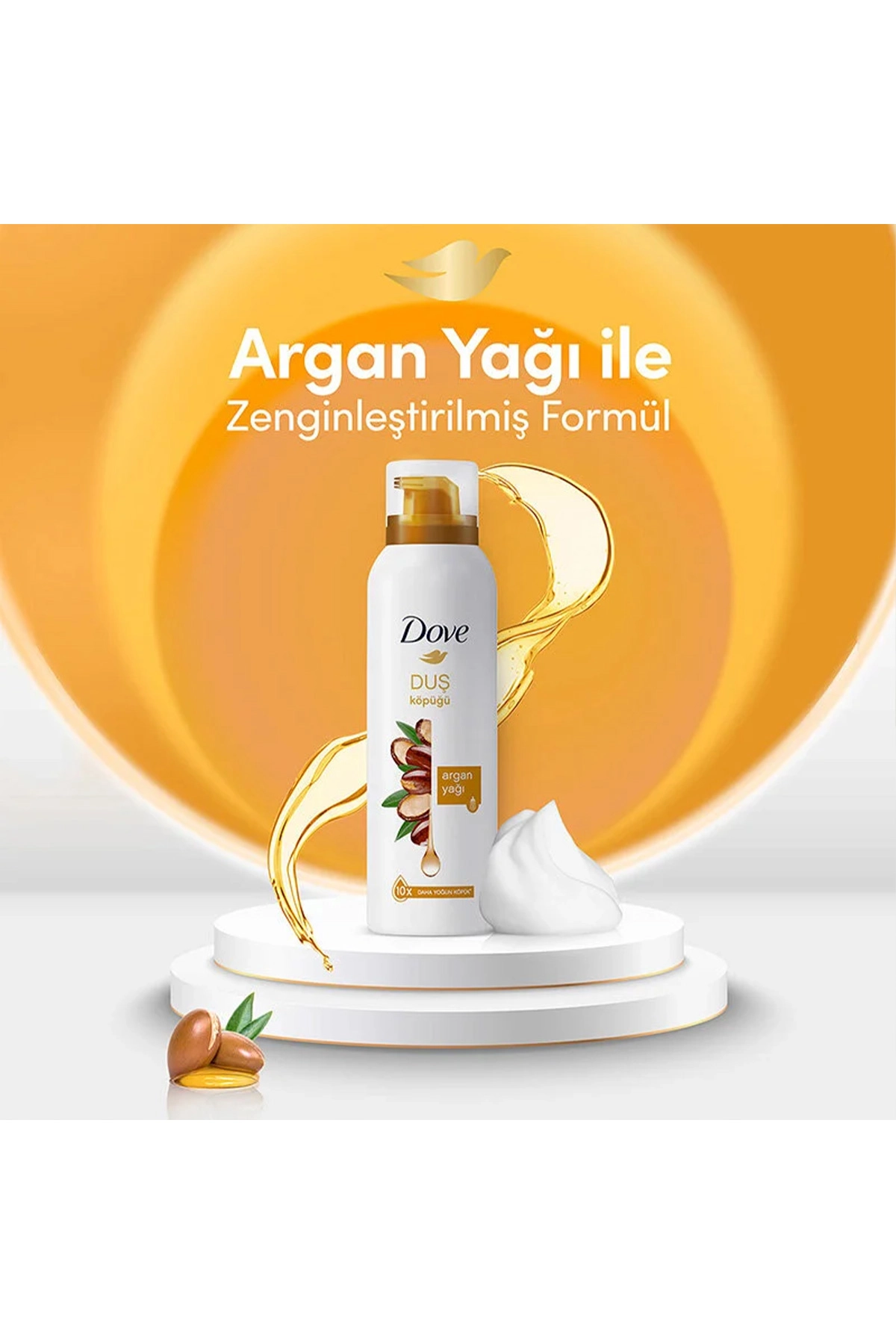 Dove Köpük Duş Jeli Argan Yağı 10 Kat Daha Yoğun Köpüğe Sahip Kremsi Formül 200 ml 287817