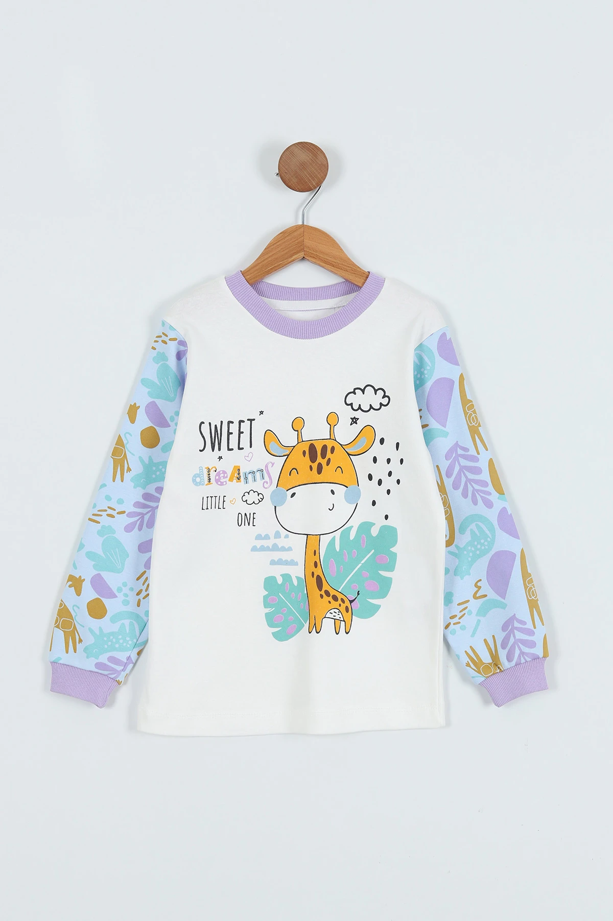 Eflatun (1-9 Yaş) Baskılı Kız Çocuk Sweat 275791
