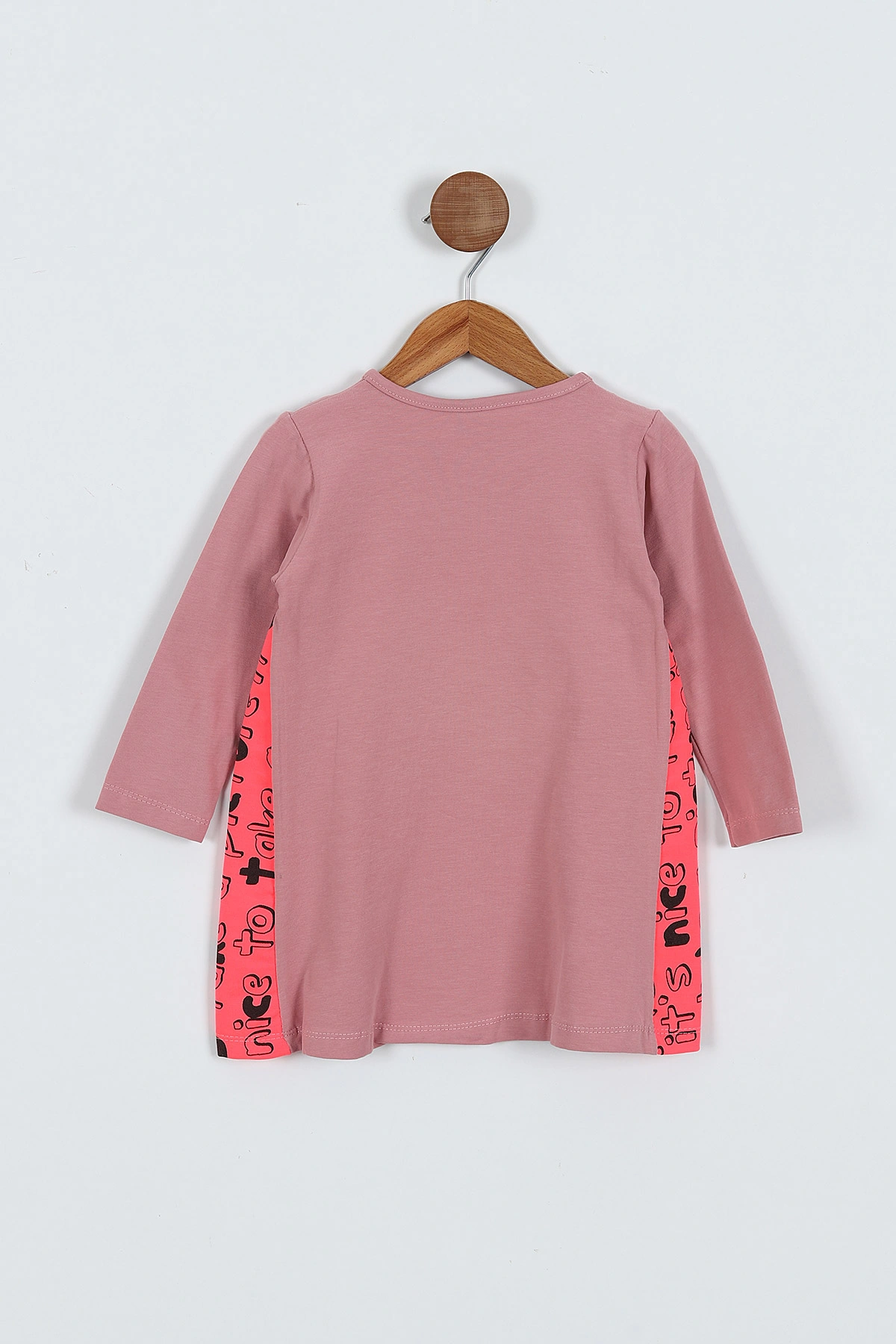 Eflatun (2-6 Yaş) Cute Baskılı Süprem Likralı  Kız Çocuk Elbise 419334