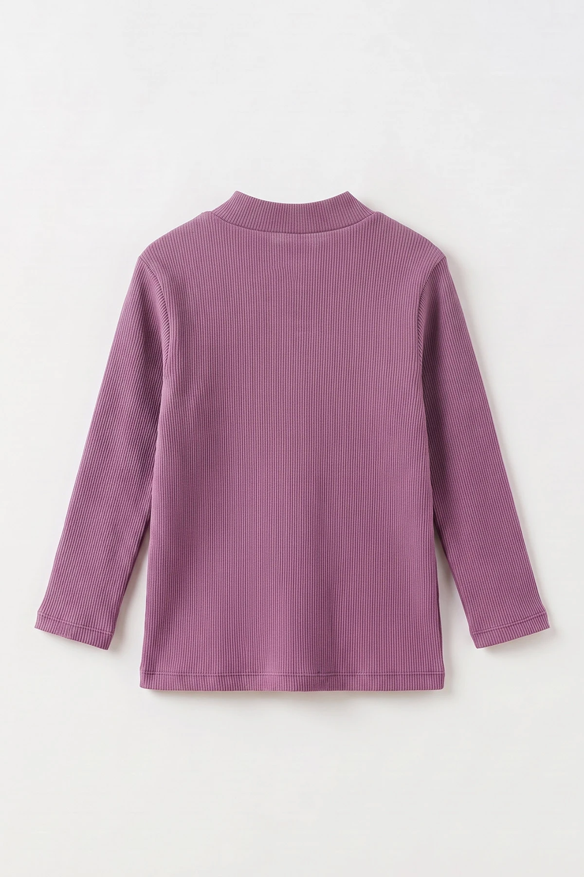Eflatun (5-12 Yaş) Yarım Balıkçı Yaka Kaşkorse Kız Çocuk Body Sweatshirt 493045