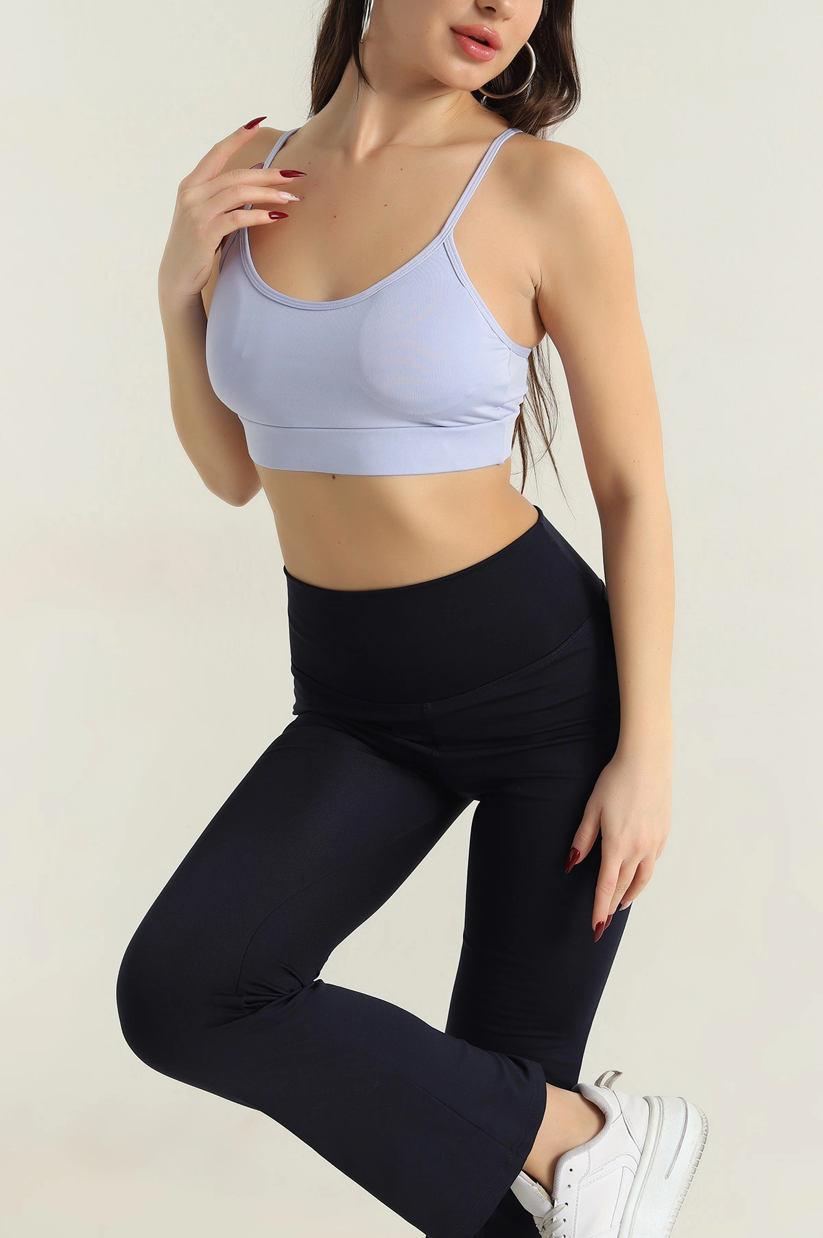 Eflatun İp Askılı Pedli Büstiyer 417346