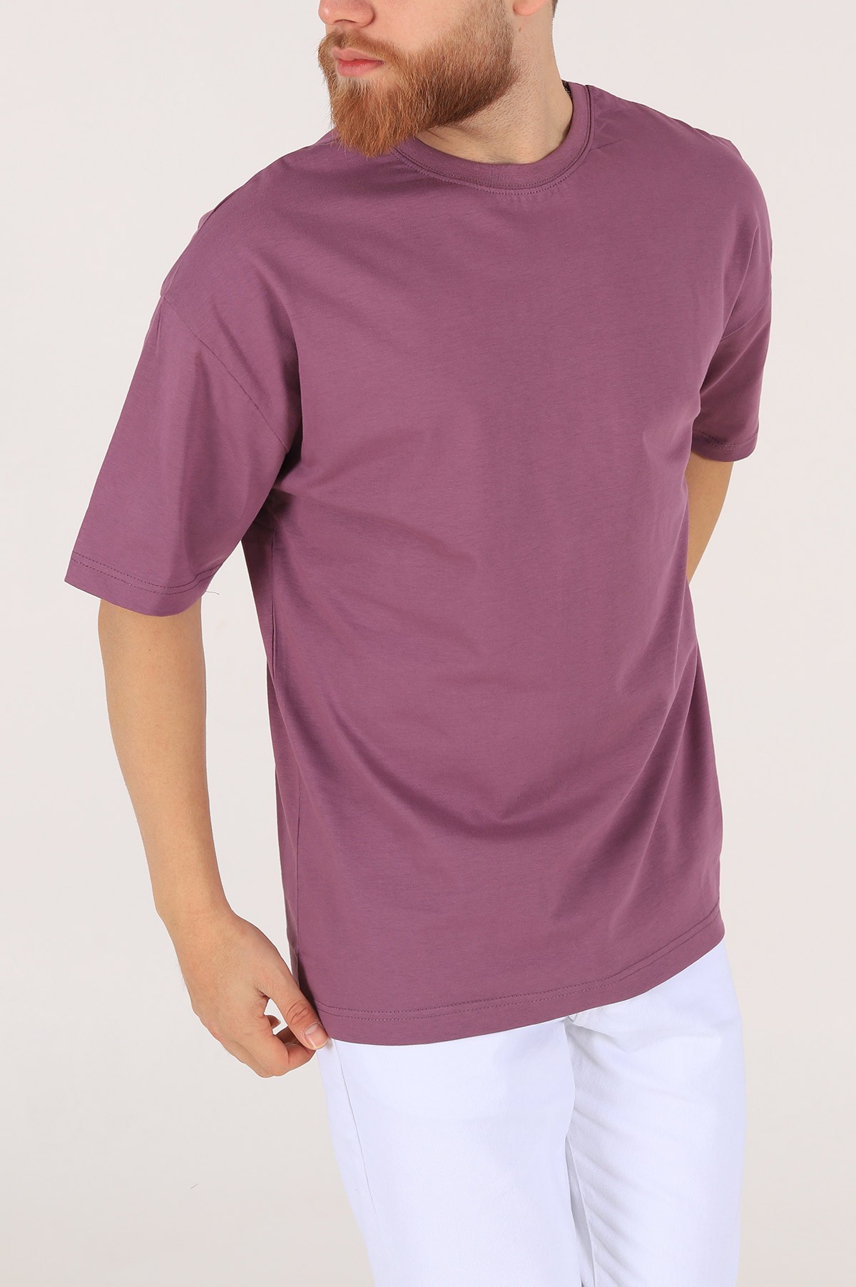 Eflatun Oversize Erkek Tişört 170996