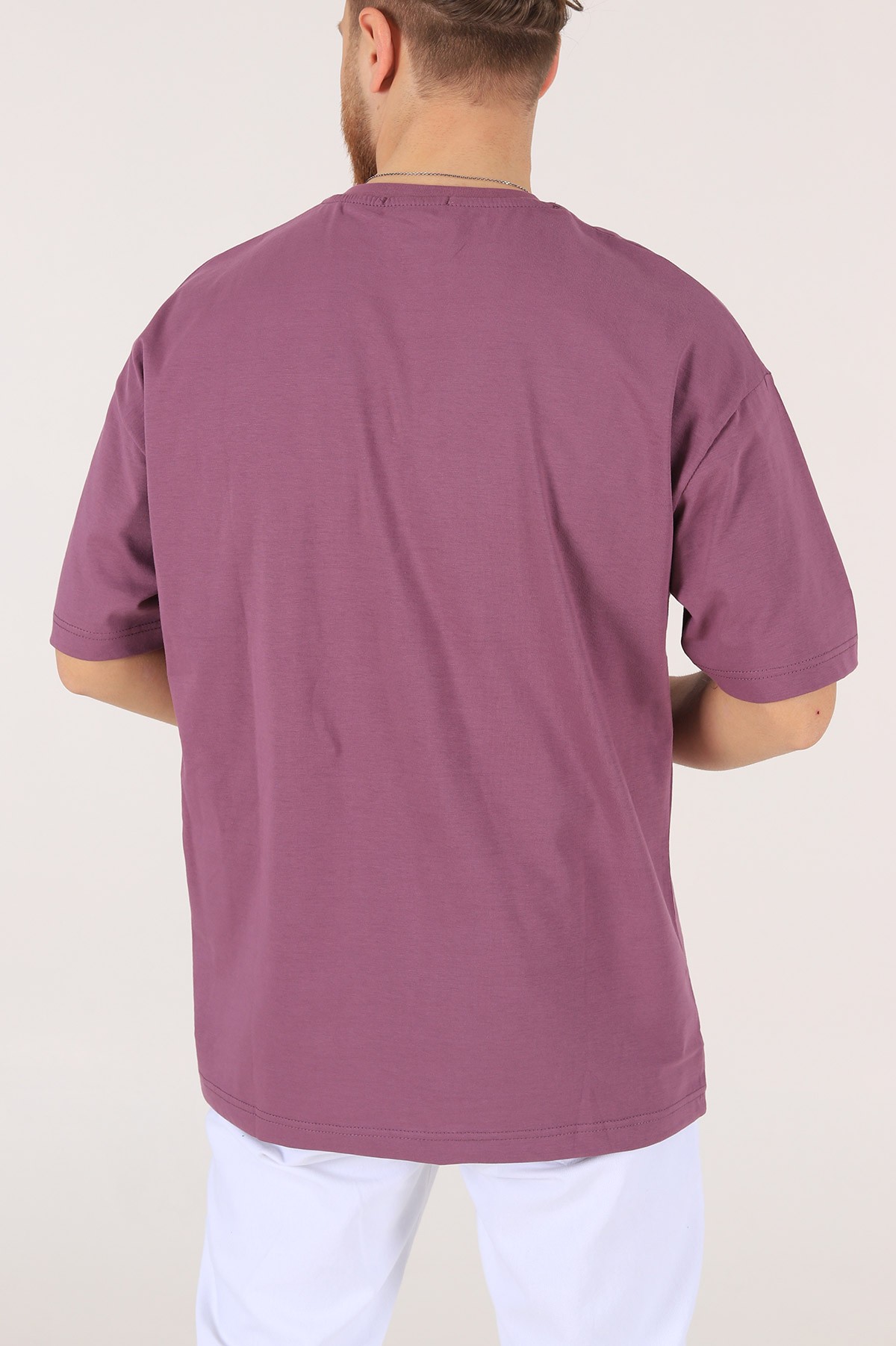 Eflatun Oversize Erkek Tişört 170996