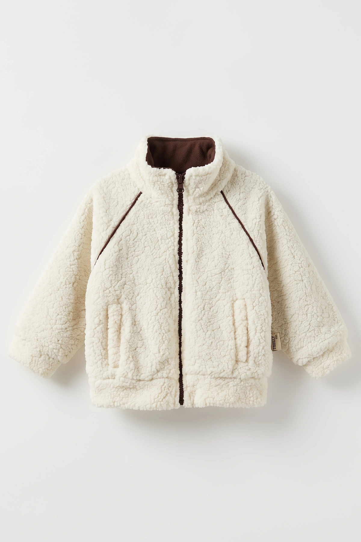 Ekru (0-4 Yaş) Reglan Kol Cep Detay Kuzu Erkek Çocuk&Bebek  Hırka 487869