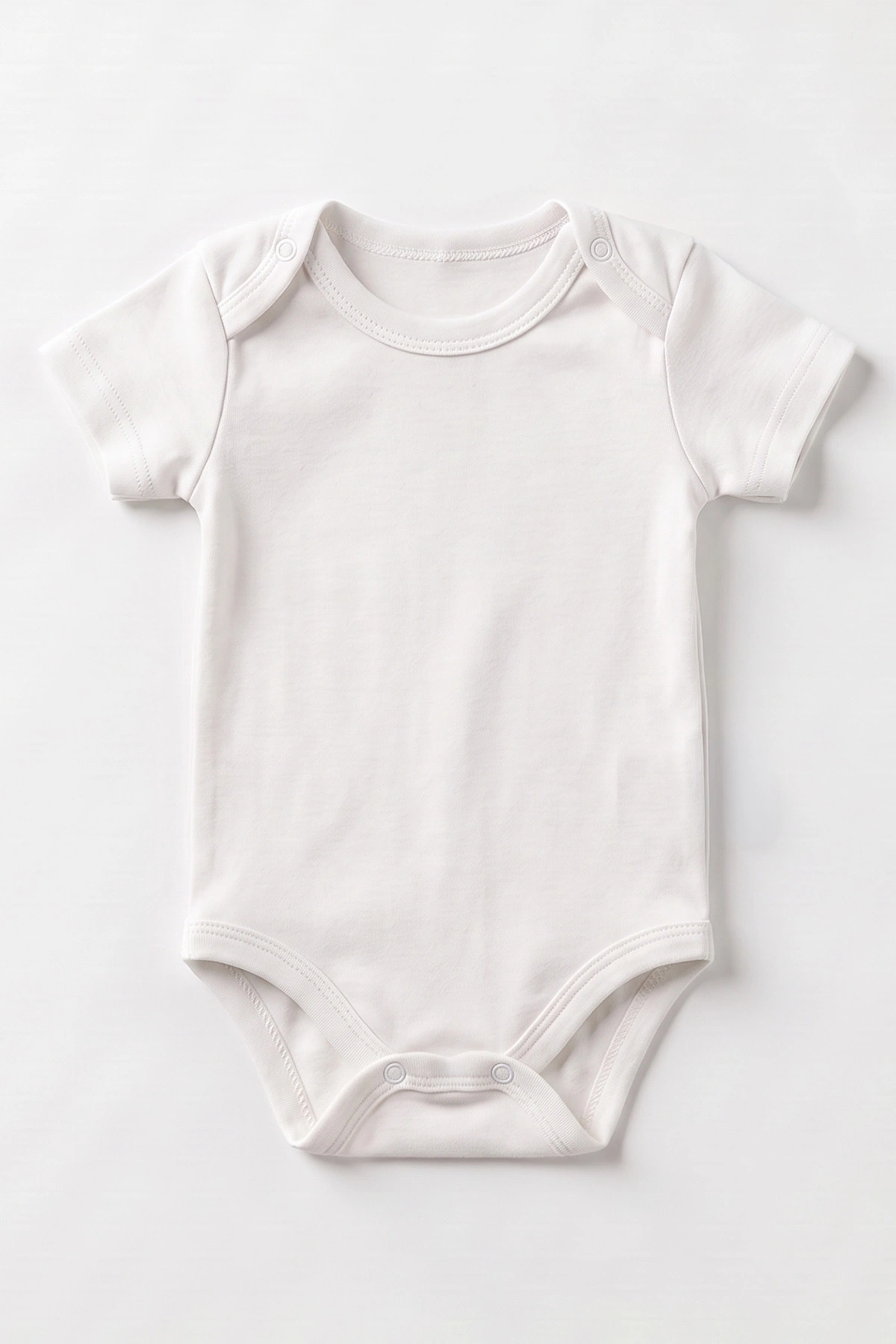 Ekru (0-9 Ay )  Düz   Kısa Kol  Bebek & Çocuk Çıtçıtlı Badi 480417