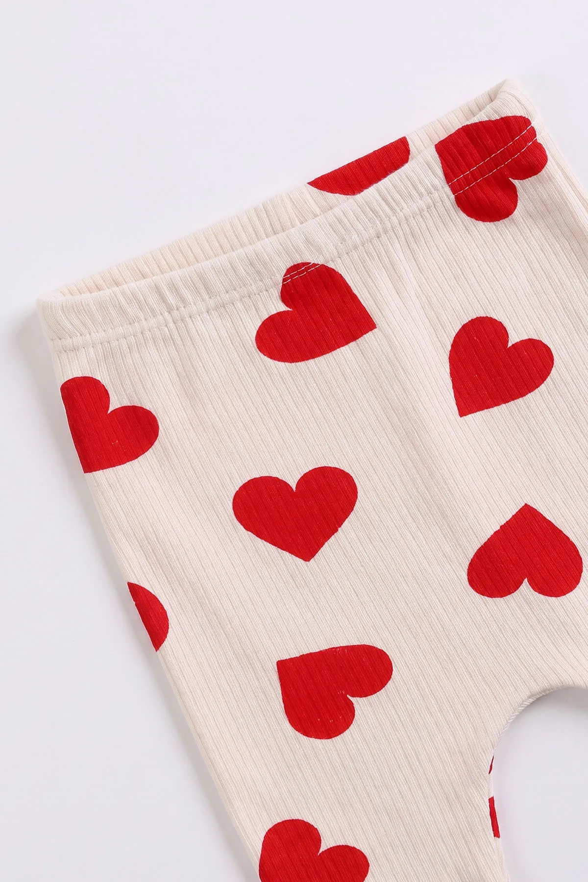 Ekru (0-9 Ay) Love Baskılı Kız Bebek Takım 480495