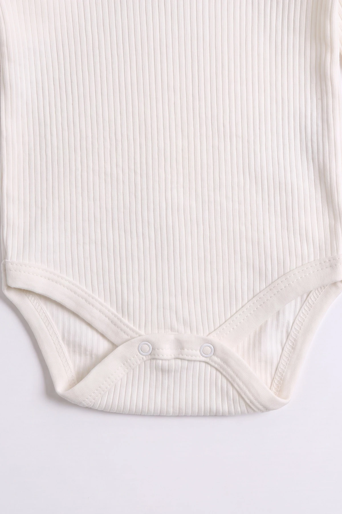 Ekru (0-9 Ay ) Raporlu Düz Uzun Kollu Bebek & Çocuk Çıtçıtlı Badi 480343