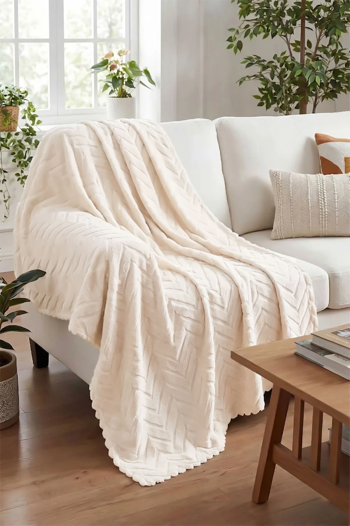 Ekru 170x210 Cm Bella Home Welsoft Süngerli Koltuk Örtüsü 429684