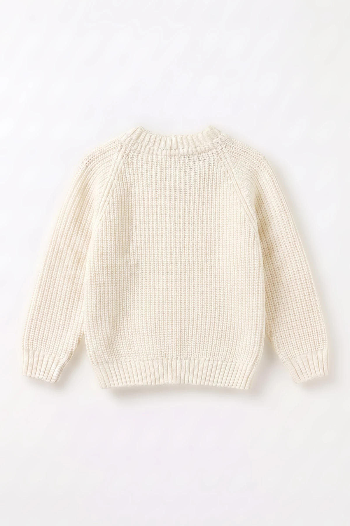 Ekru (2-8 Yaş ) Selanik Örgülü  Reglan Kol Triko Kız Çocuk Hırka 474609