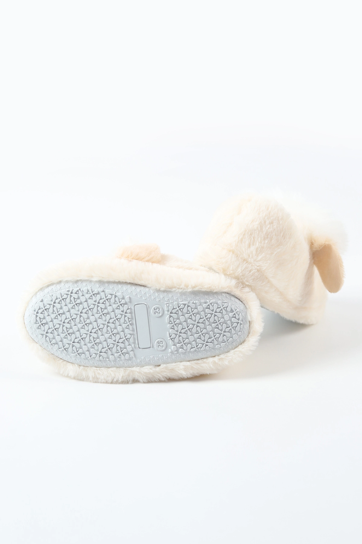 Ekru ( 25 - 30 ) Peluş Figürlü Kız Çocuk Panduf 488275