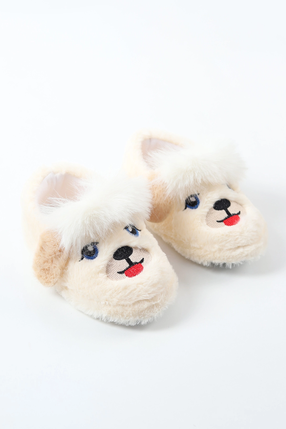 Ekru ( 25 - 30 ) Peluş Figürlü Kız Çocuk Panduf 488275