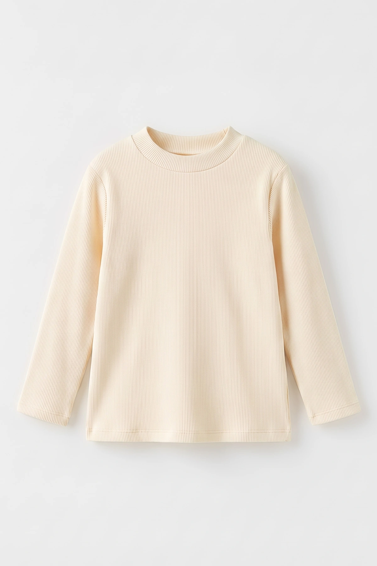 Ekru (5-12 Yaş) Yarım Balıkçı Yaka Kaşkorse Çocuk Body Sweatshirt 495471