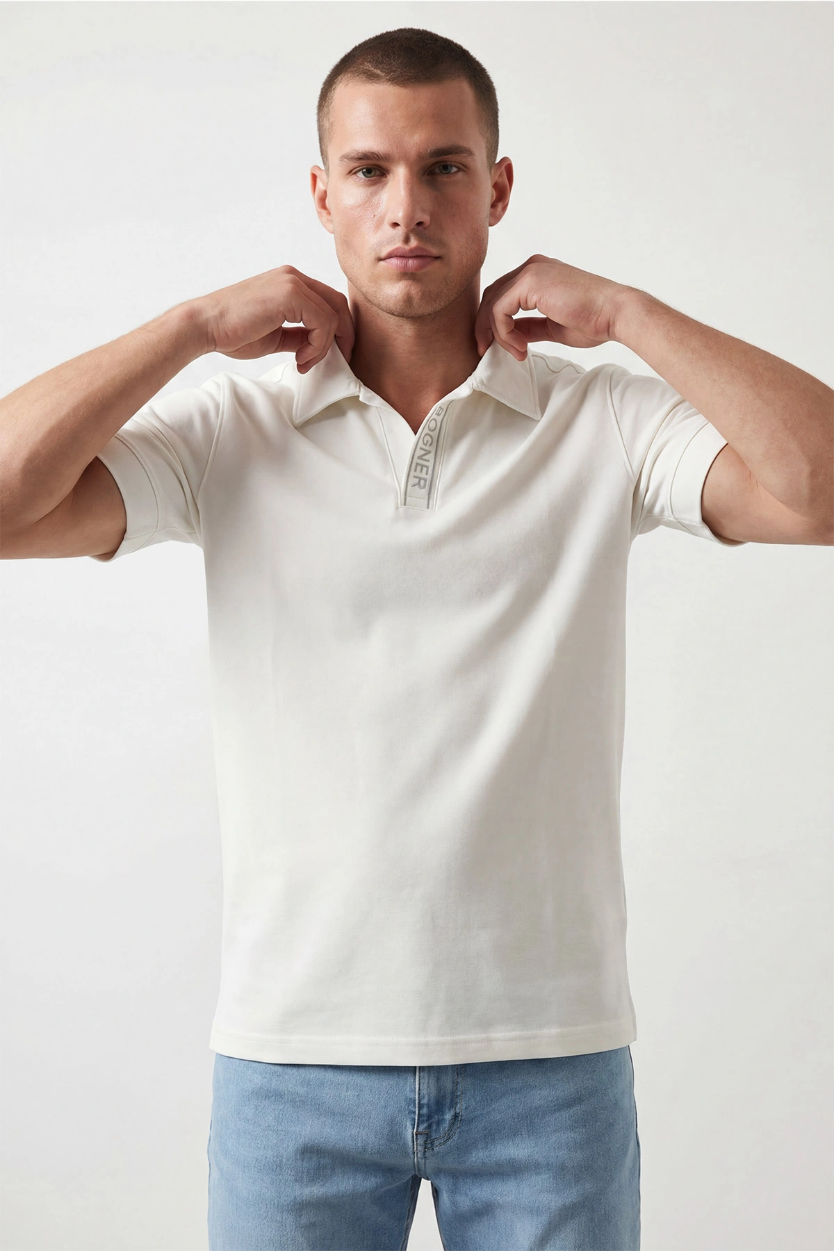 Ekru Polo Yaka Erkek Tişört 435352