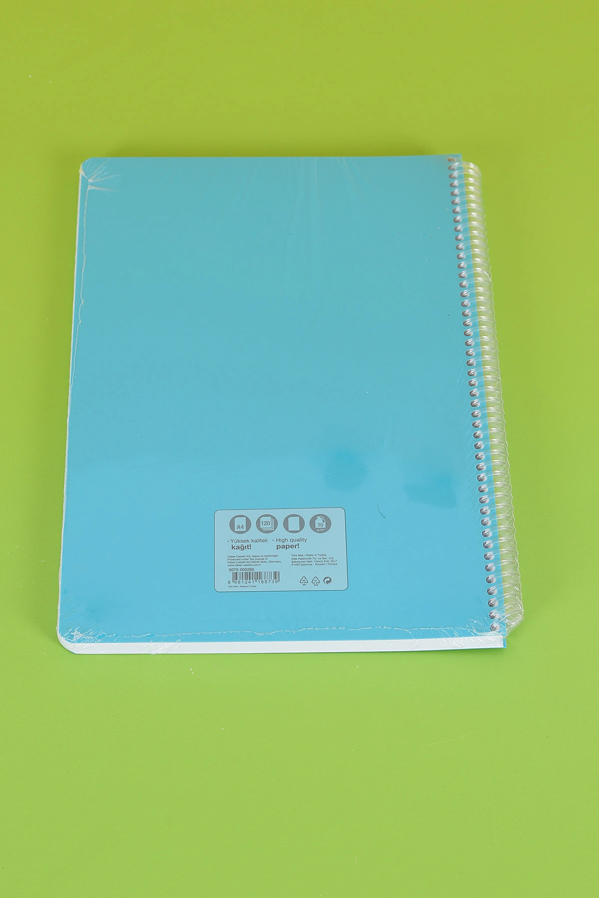 Faber-Castell 120YP. Çizgisiz PP Kapak. Spiralli Defter 295822
