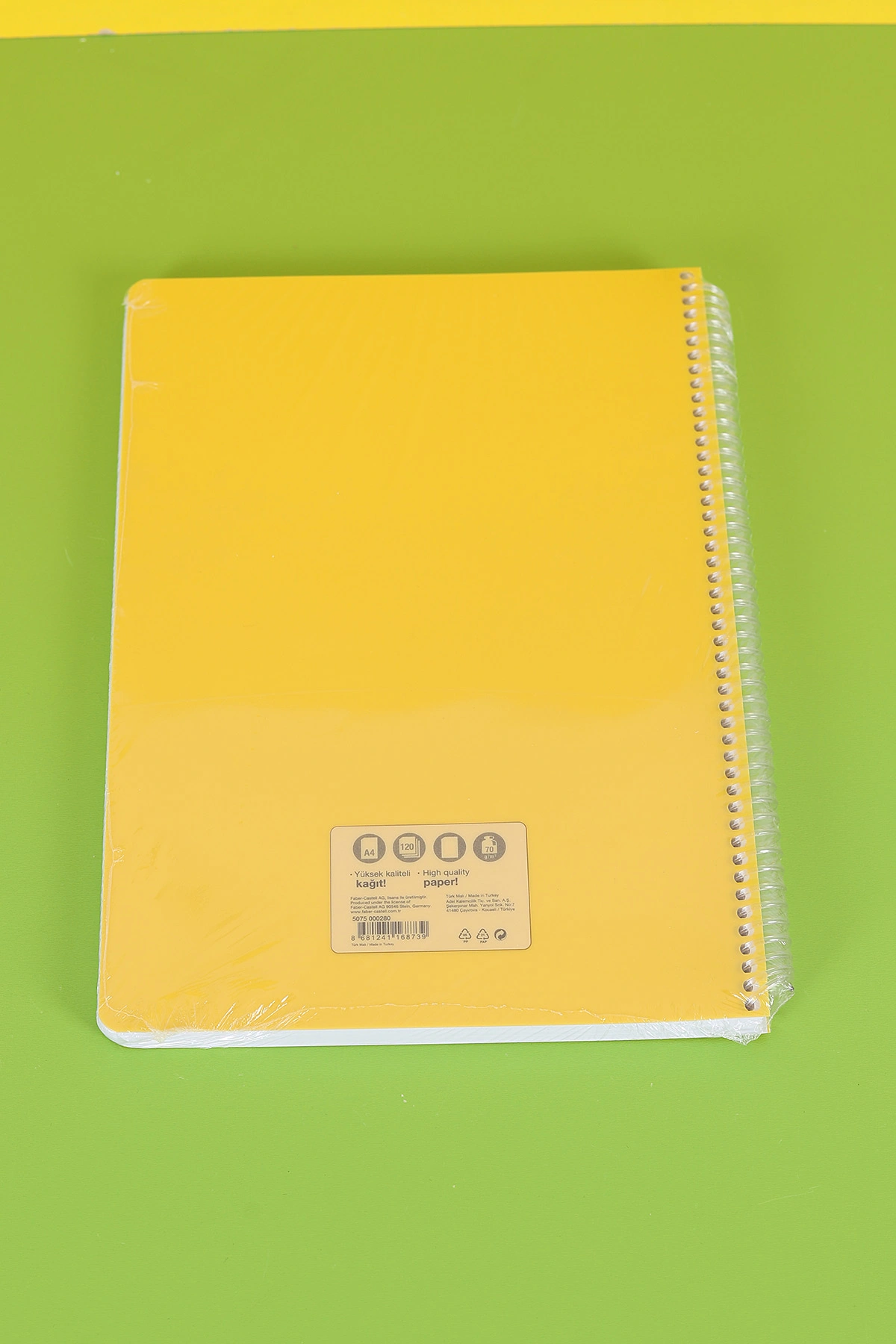 Faber-Castell 120YP. Çizgisiz PP Kapak. Spiralli Defter 295824