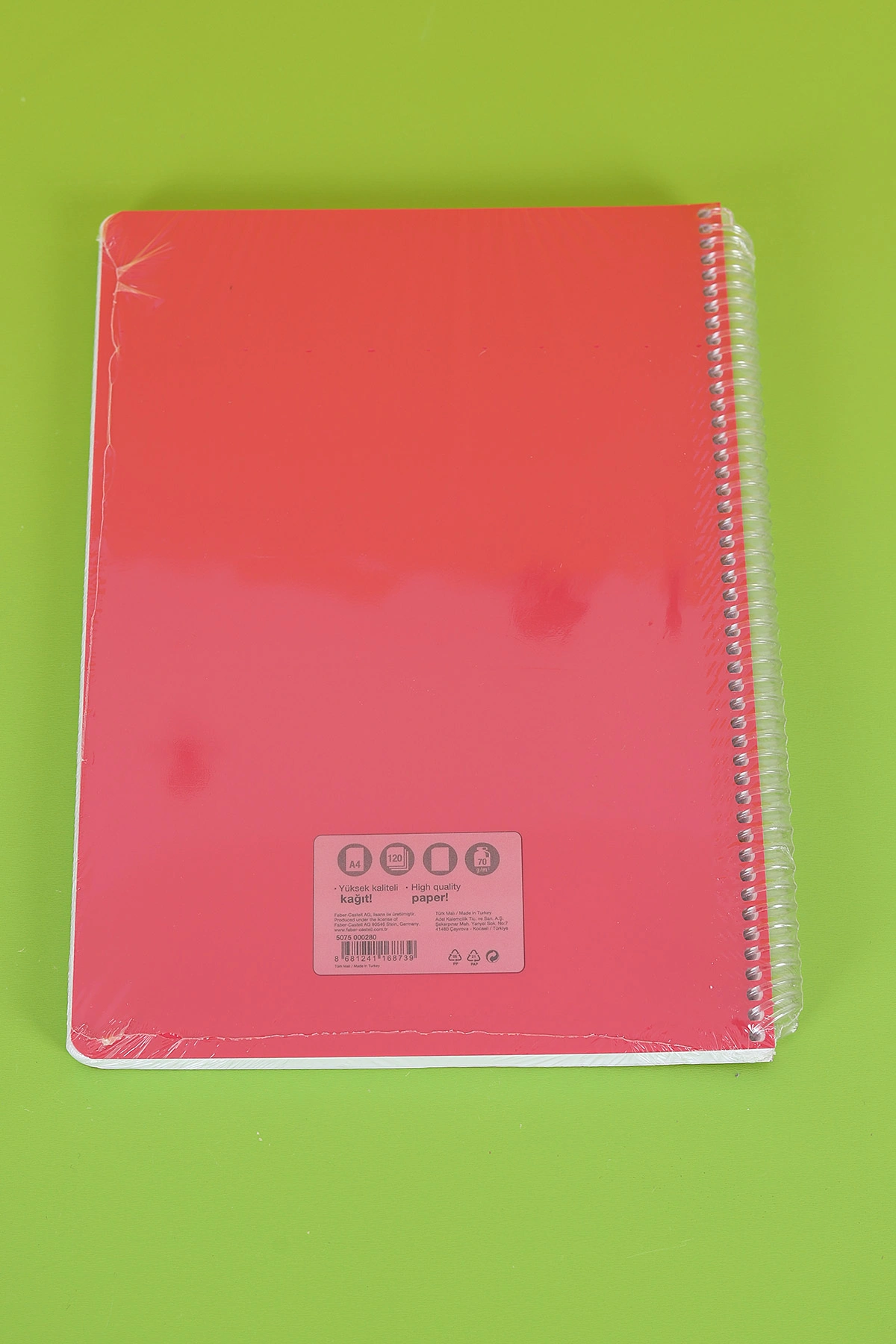 Faber-Castell 120YP. Çizgisiz PP Kapak. Spiralli Defter 295825