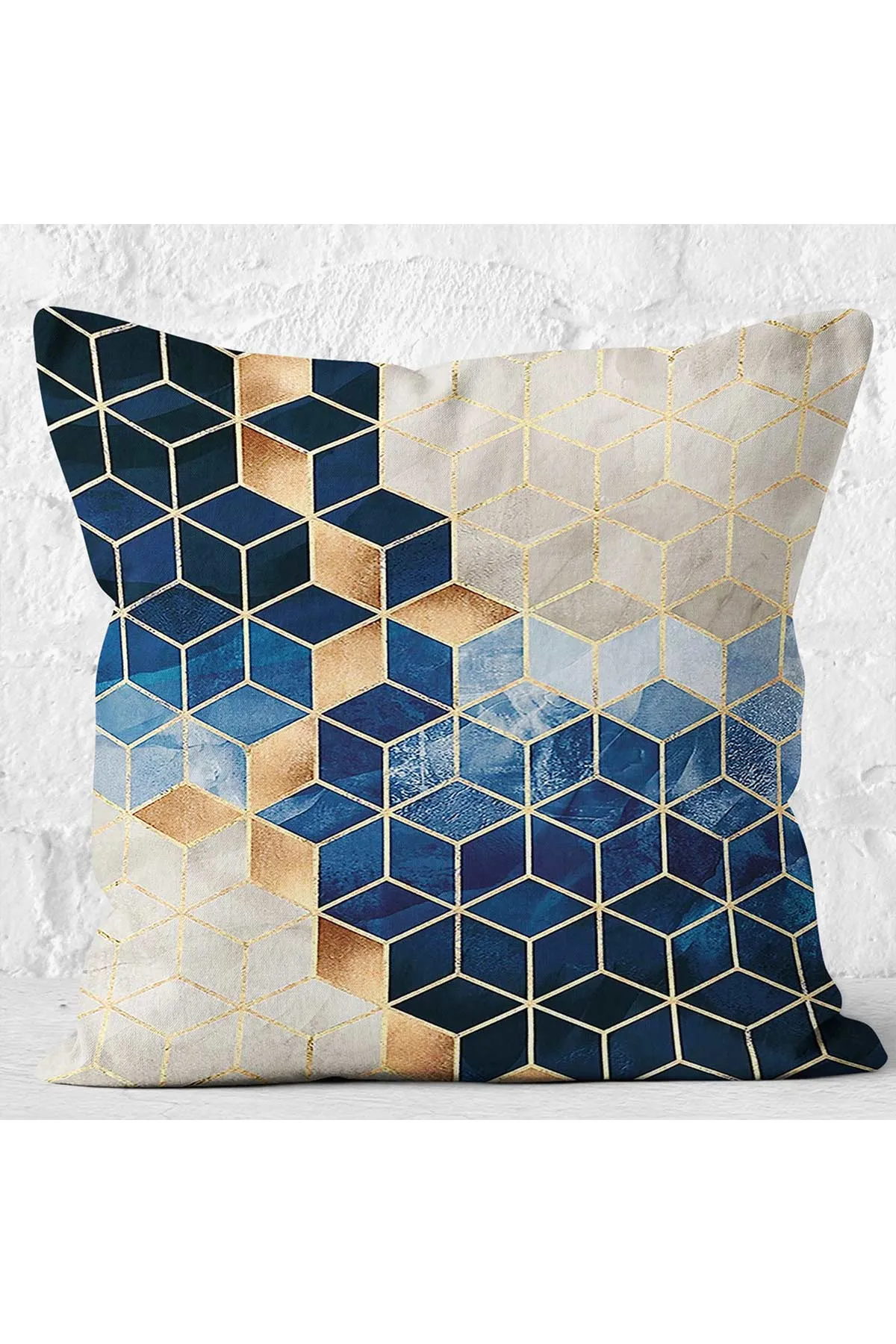 43x43 Dijital Baskılı Fermuarlı Modern Kırlent Kılıfı 308784