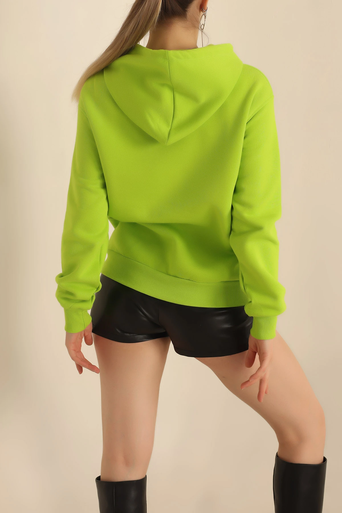 Fıstık Yeşili Nakış Detay Şardonlu Sweat 237746