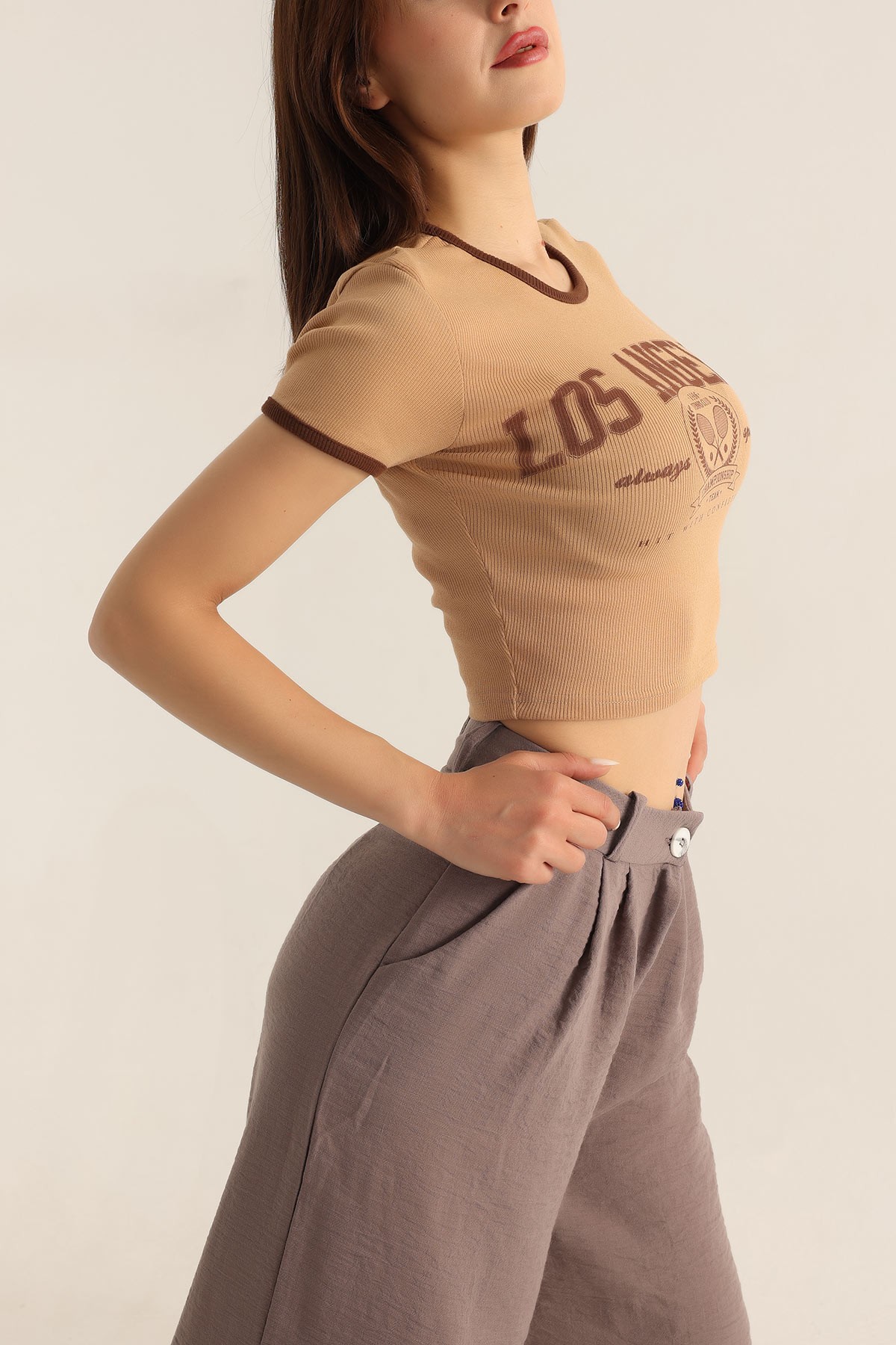 Fitilli Crop Tişört 177360