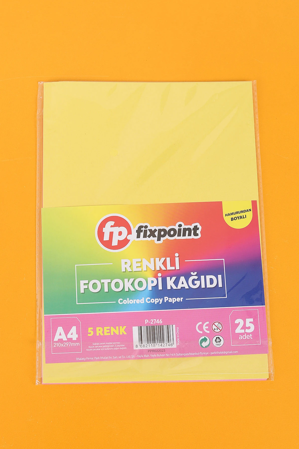 Fixpoint Renkli Fotokopi Kağıdı A4 5 Renk 25'li 285619