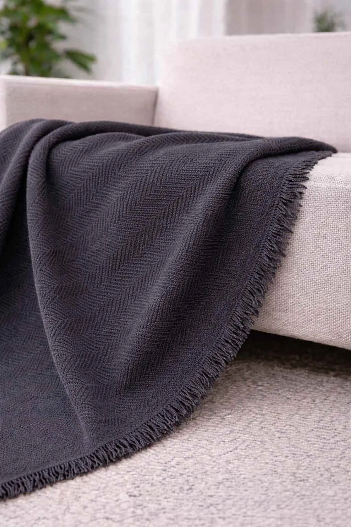 Füme 170x200 Cm Bella Home Çok Amaçlı Örtü - Koltuk Örtüsü - Pike 434792