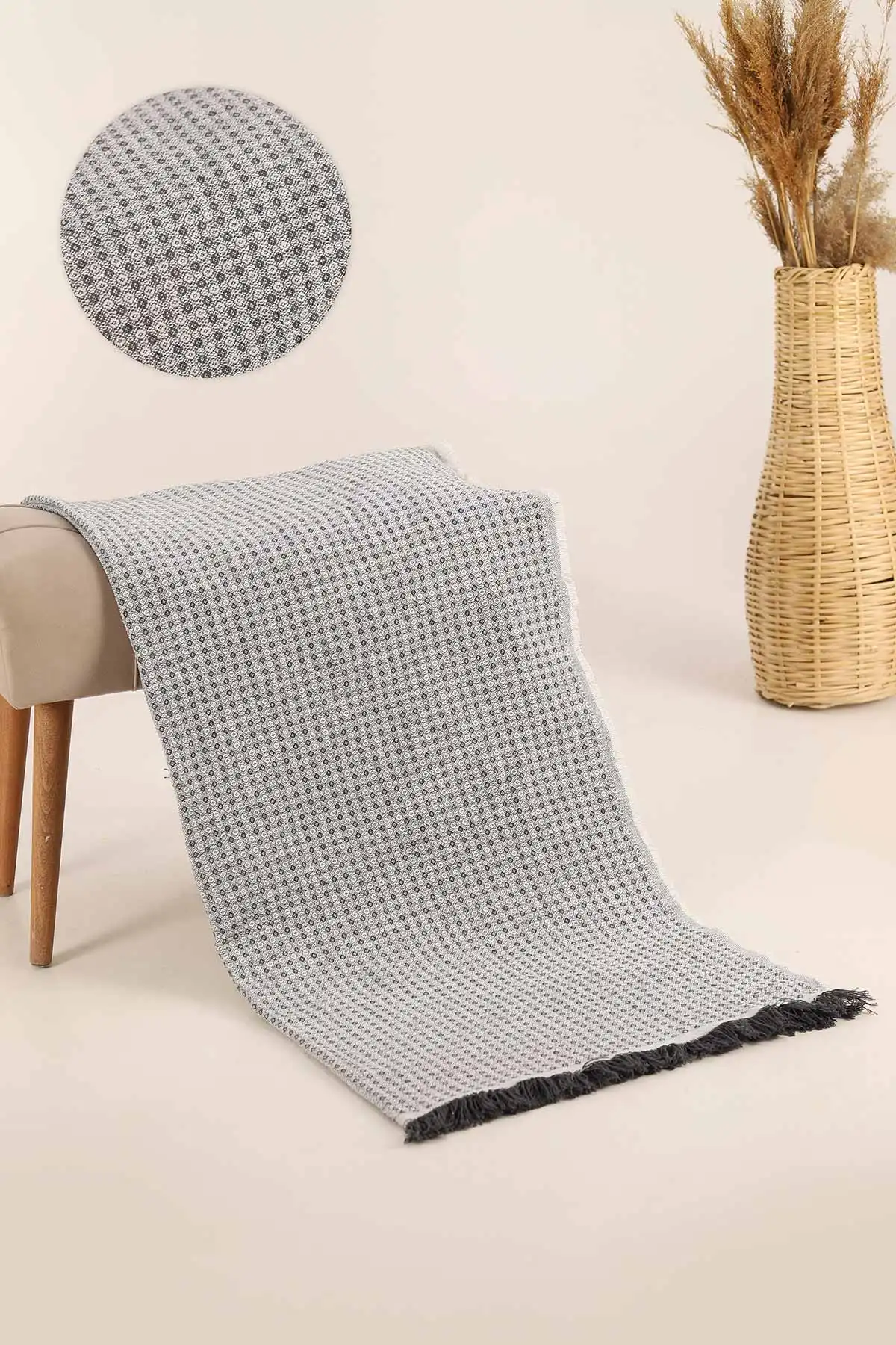 Füme 180x220 Cm Pamuklu Çok Amaçlı Çekyat Ve Koltuk Örtüsü 346672