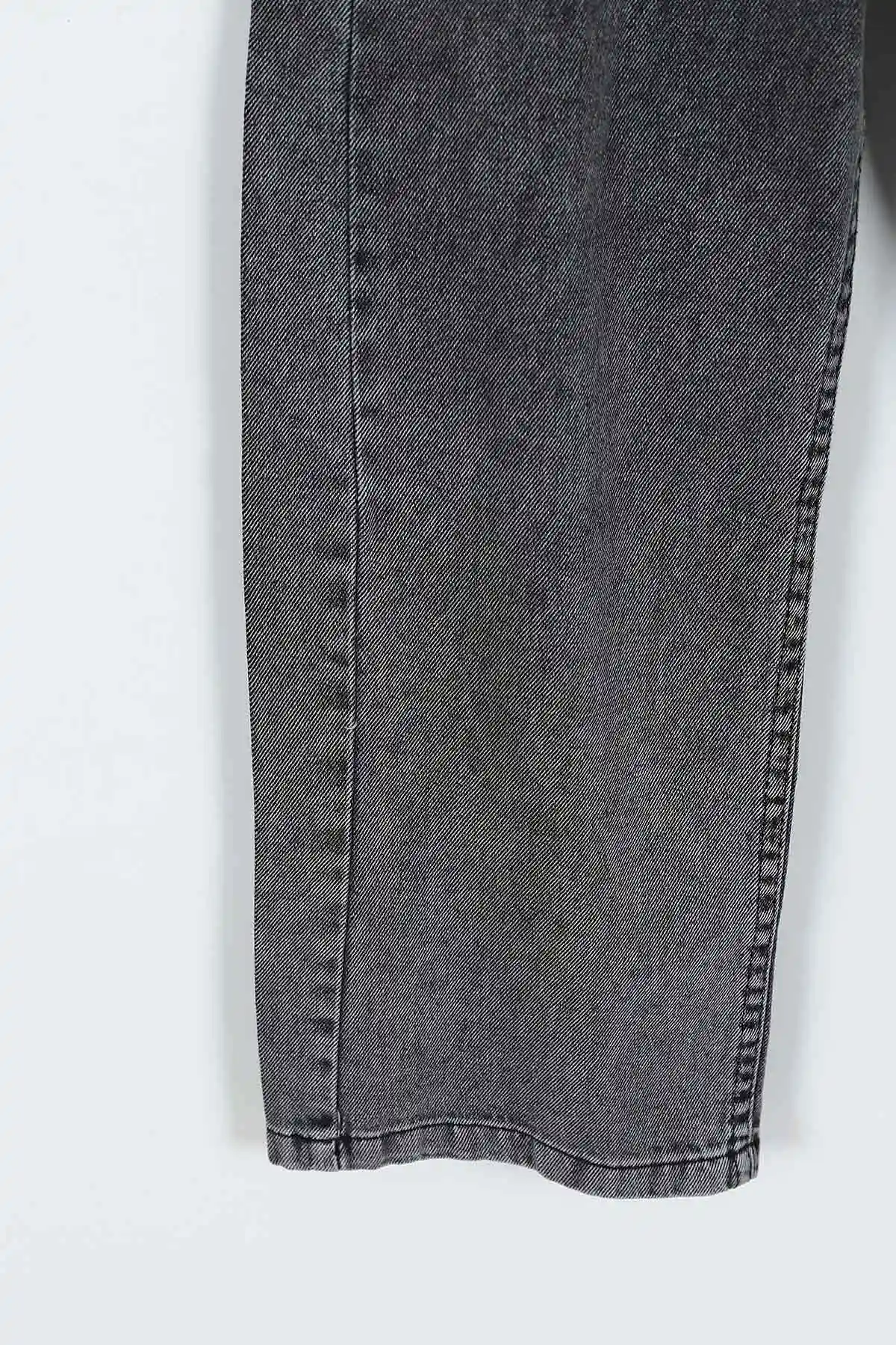 Füme (5-10 Yaş)Boncuklu Fiyonk Nakışlı Kız Çocuk Kot Pantolon 415241