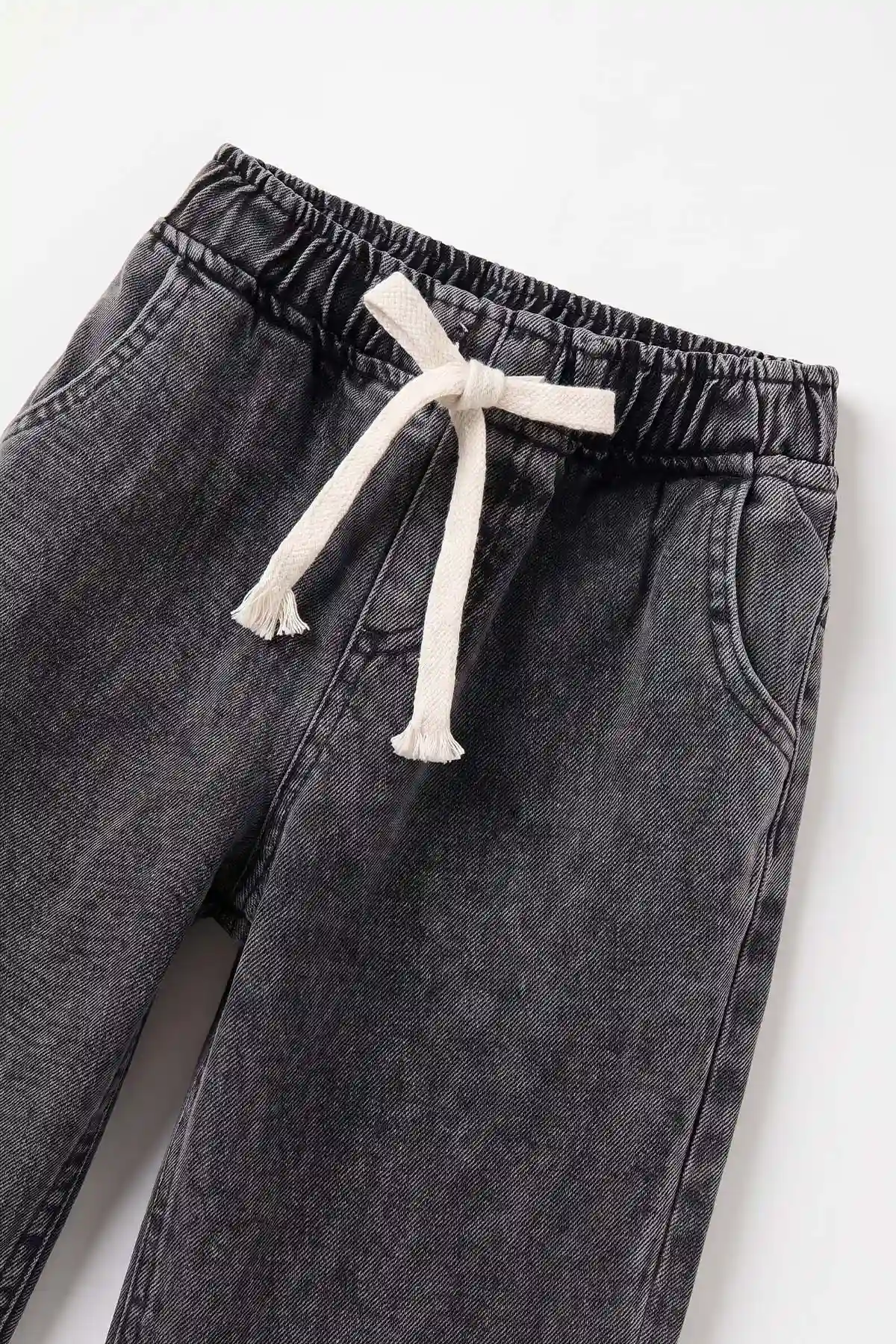 Füme (5-12 Yaş) Baggy  Belden Bağlamalı Erkek  Çocuk Kot Pantolon 490864