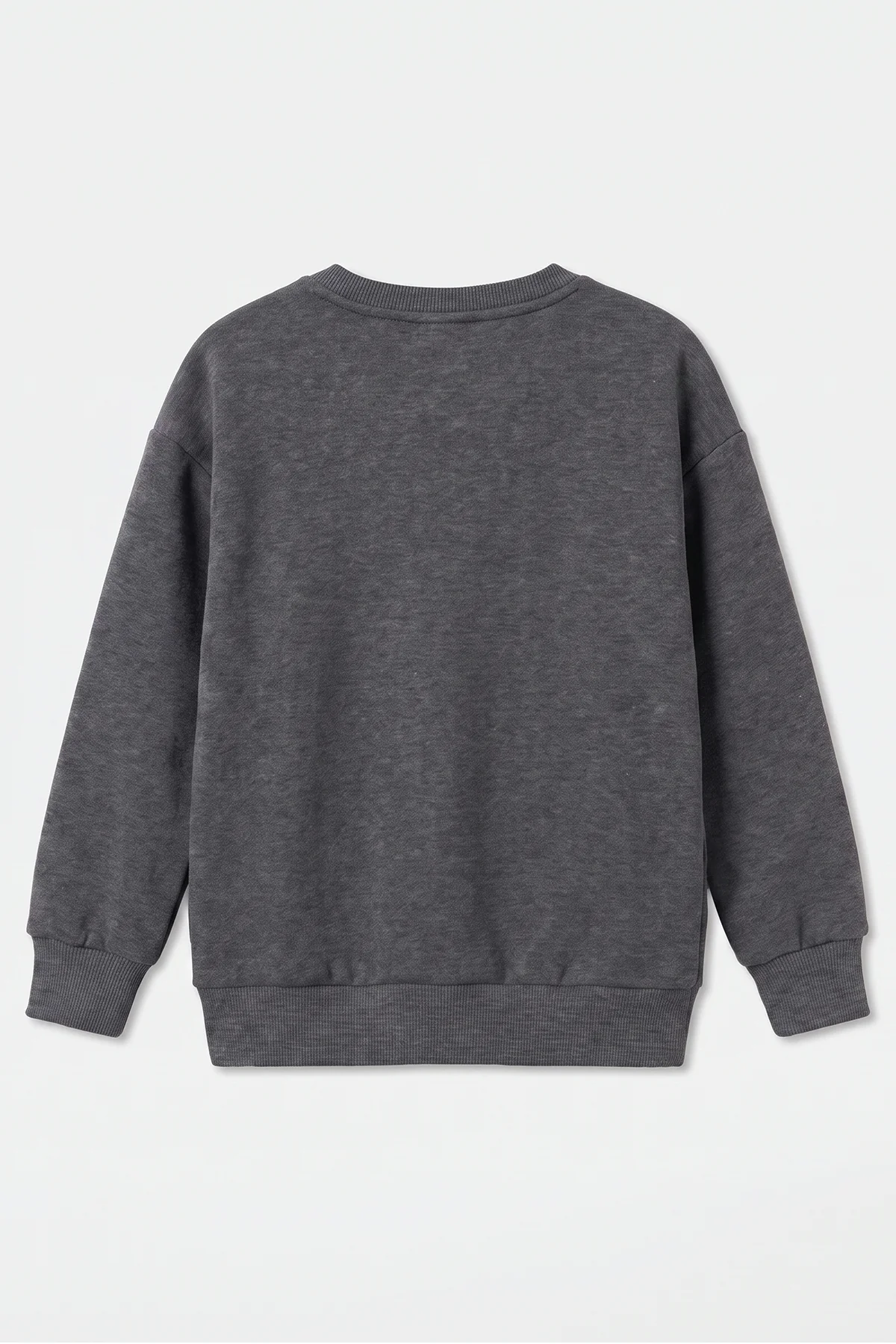 Füme (5-12 Yaş) Baskısız   Düz 3 İp Şardonlu Erkek Çocuk Sweatshirt 483590