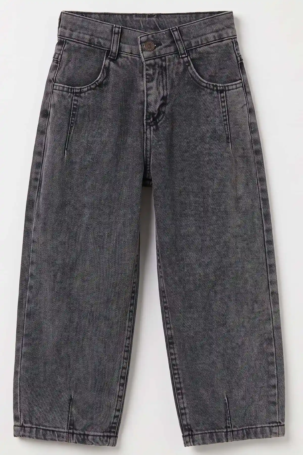 Füme (5-12 Yaş) Pensli  Baggy    Erkek  Çocuk Kot Pantolon 490869