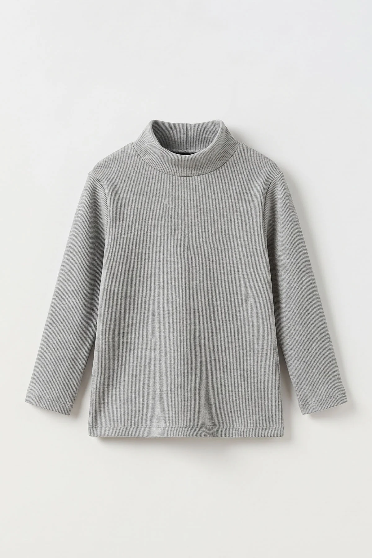 Füme (5-12 Yaş) Yarım Balıkçı Yaka Kaşkorse Kız Çocuk Body Sweatshirt 493212