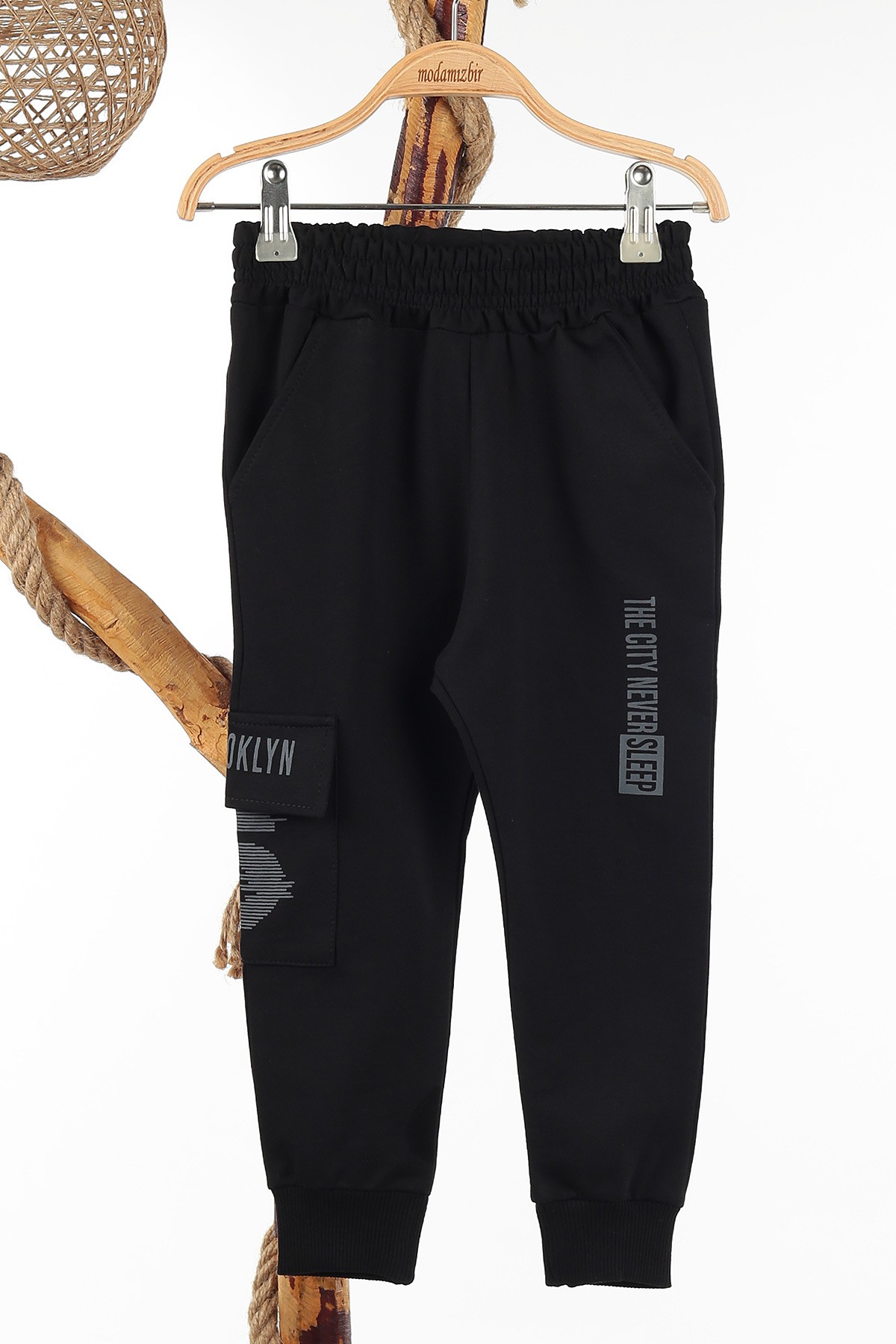 Füme (7-10 Yaş) Brooklyn Baskılı Erkek Çocuk Takım 142532