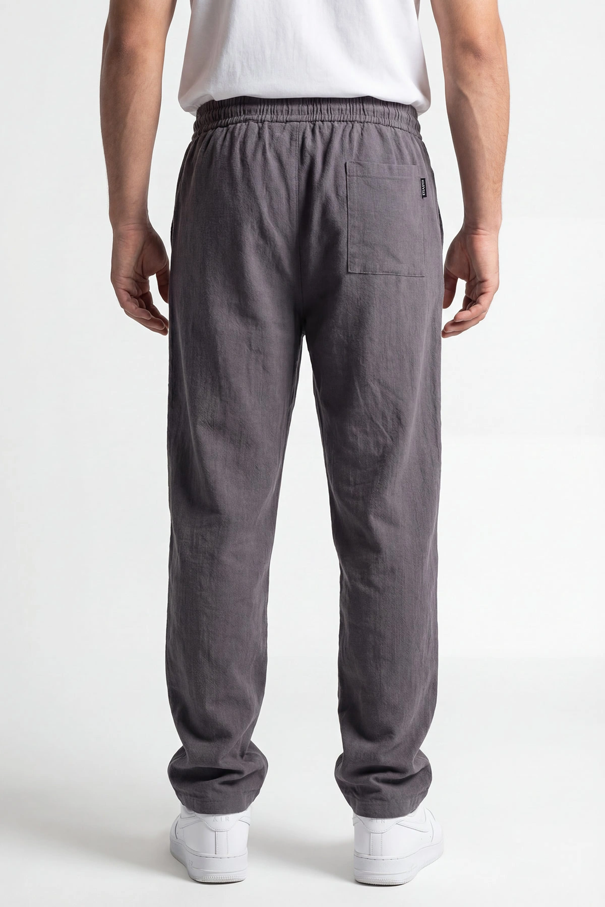 Füme Baggy Yıkamalı Belden Bağlamalı Erkek Pantolon 450172