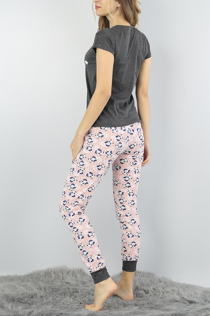 Füme Baskılı Bayan Pijama Takımı 54919
