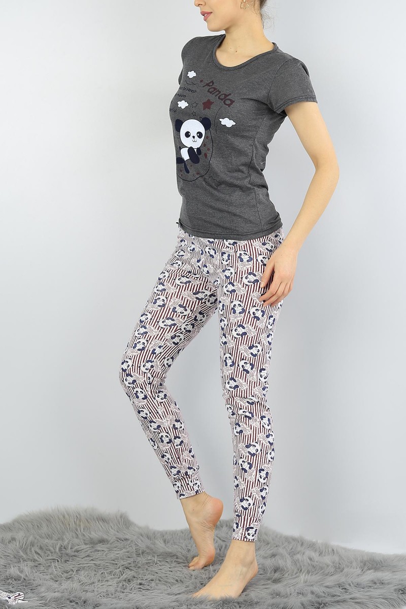 Füme Baskılı Bayan Pijama Takımı 54931