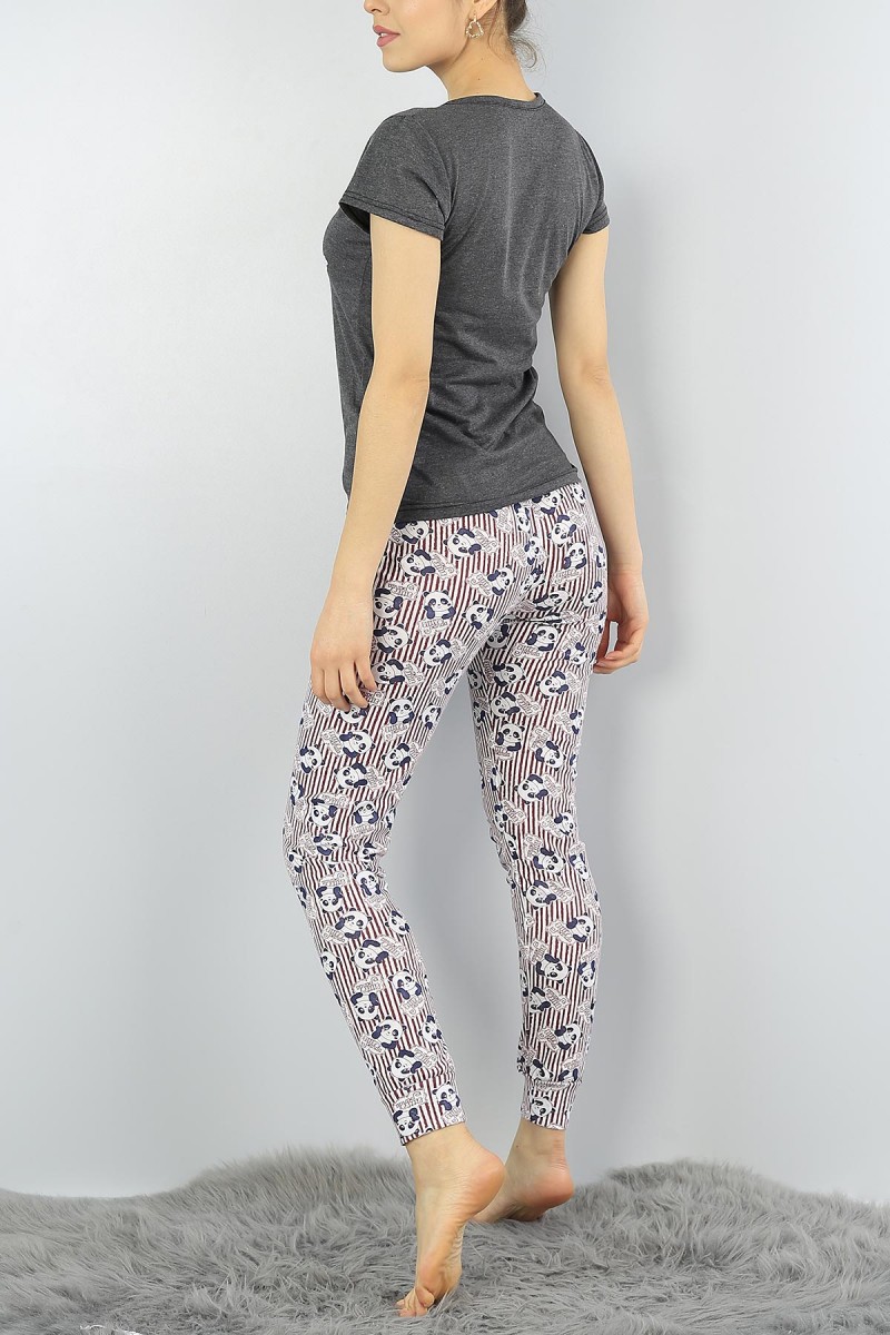 Füme Baskılı Bayan Pijama Takımı 54931