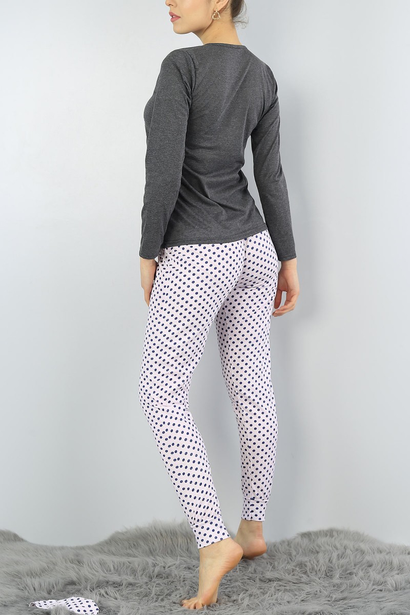 Füme Baskılı Bayan Pijama Takımı 54936