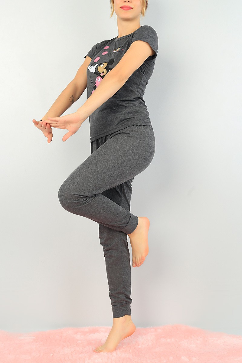 Füme Baskılı Bayan Pijama Takımı 67381