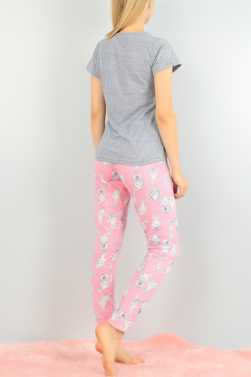 Füme Baskılı Bayan Pijama Takımı 73478