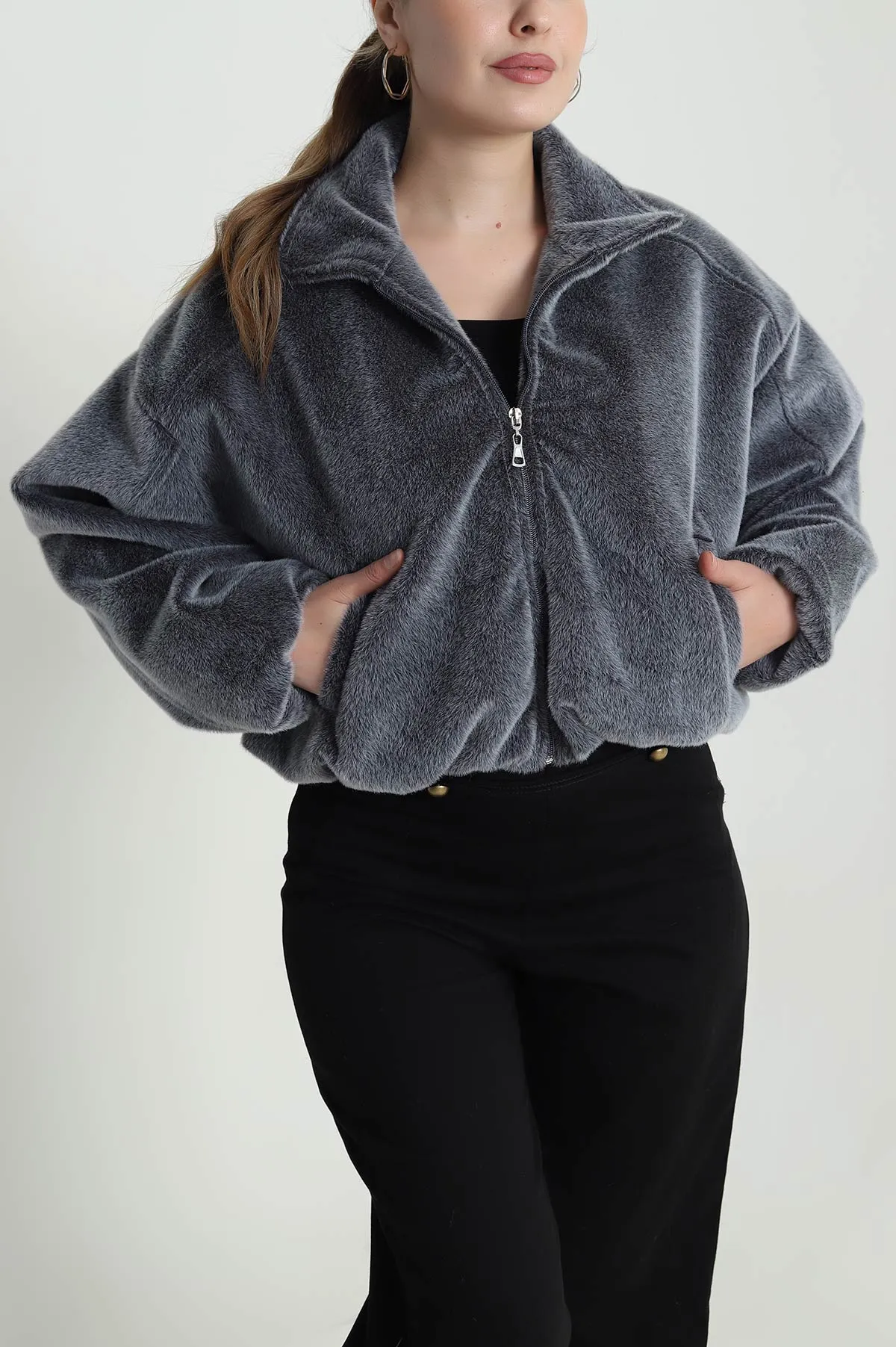 Füme Bassic Bomber Fox Kadın Mont 484228