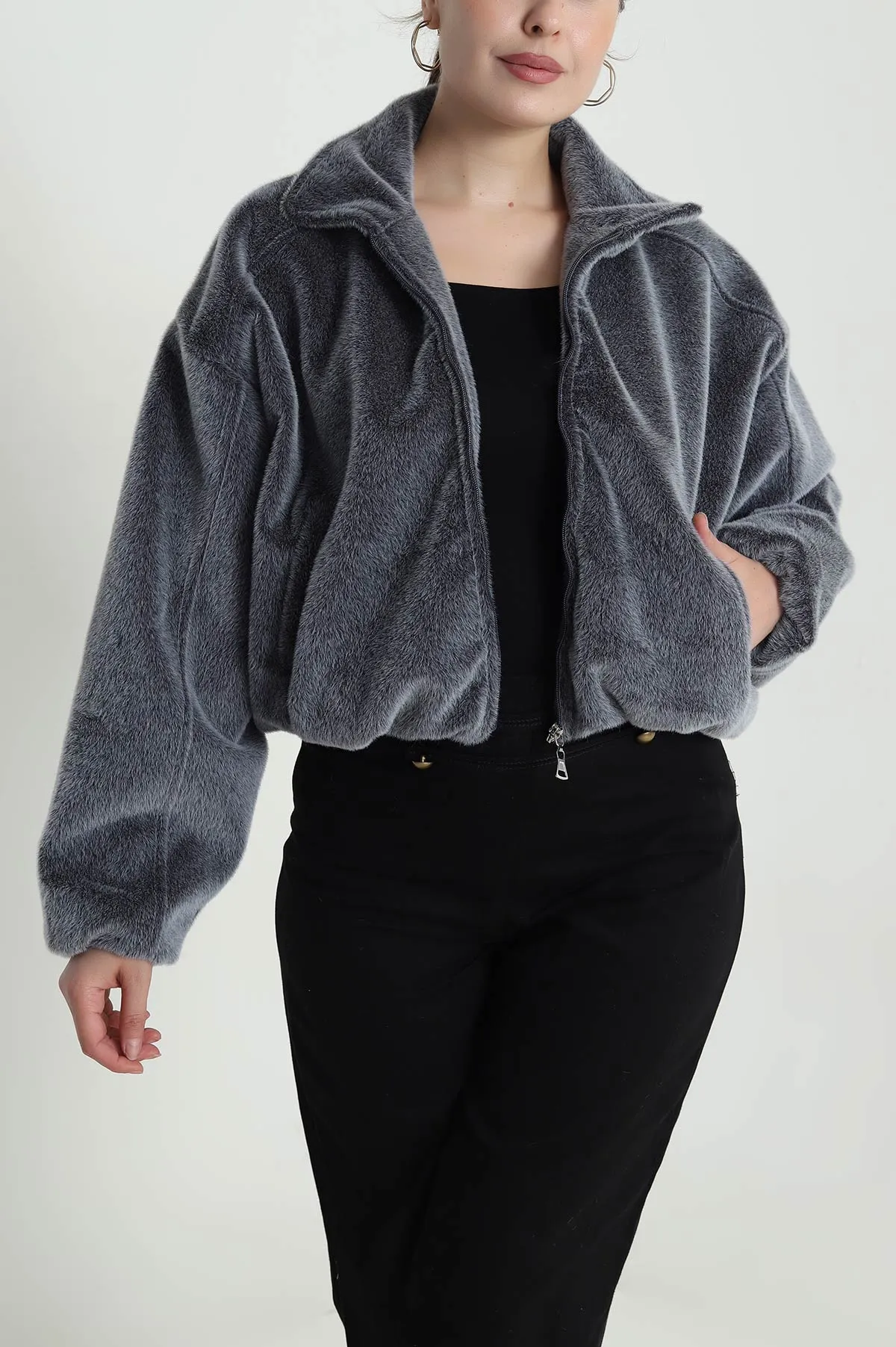Füme Bassic Bomber Fox Kadın Mont 484228