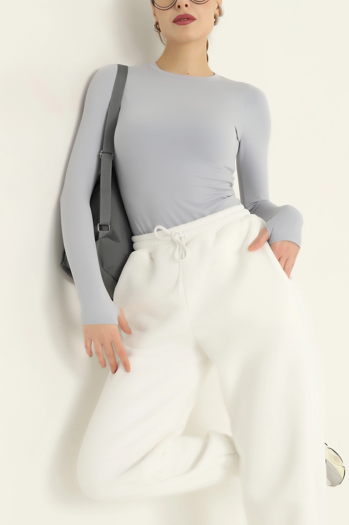 Füme Belize Parmak Geçmeli Badi Bluz 322543