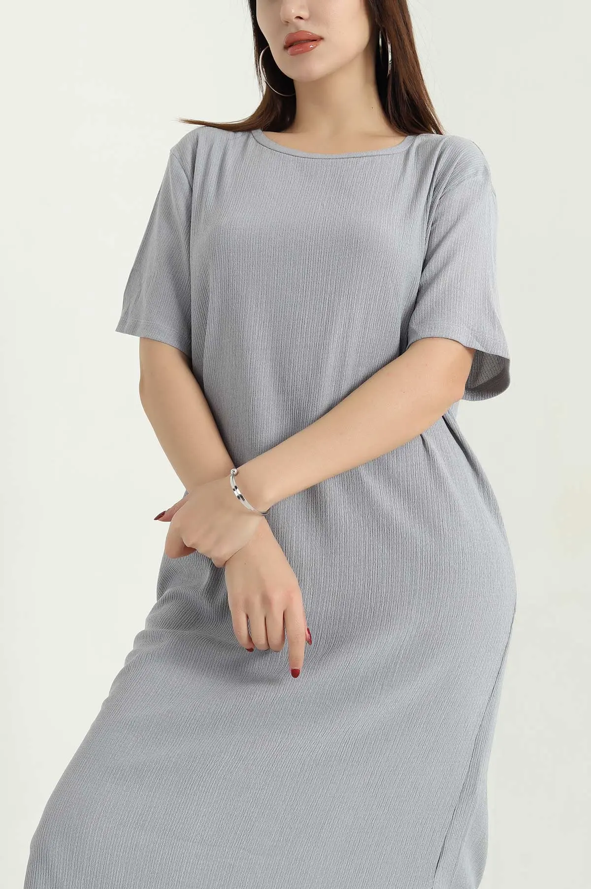 Füme Bisiklet Yaka Seul Elbise 339491