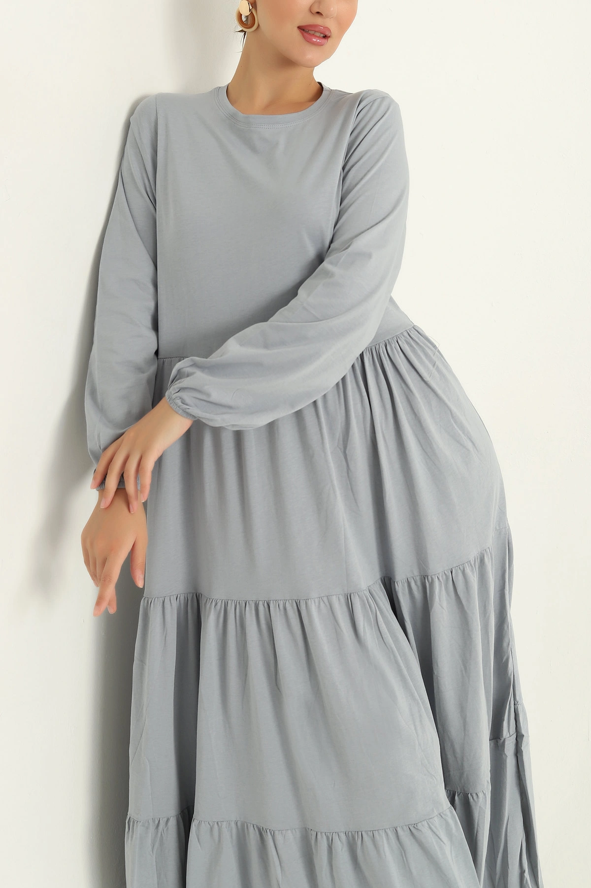 Füme Bisiklet Yaka Süprem Elbise 285649
